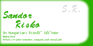 sandor risko business card